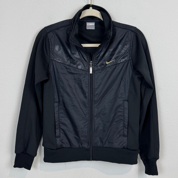 Nike Black Full Zip Softshell Jacket Youth L - Picture 1 of 7